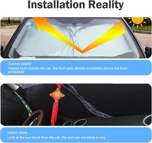 6 PCS Car Window Sunshade Set, Foldable Reflective Car Sun Shade Set, Dual-layer Heat Insulation Auto Privacy Shades, Universal Automotive Cool Accessories (Silver) in Saudi Arabia