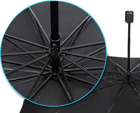 1 Pcs Foldable Car Windshield Sun Shade Umbrella, Silver Coated Heat Reflective Protector, UV Blocking Front Window Cover for Vehicle Interior in Kuwait