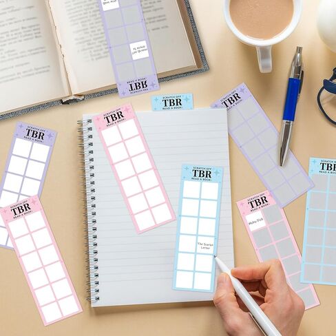 L1rabe Back to School TBR Bookmarks - 90P Colorful DIY Book Markers TBR Scratch Off Cards & Stickers for Students Teachers, Reading Page Tracker for Readers Book Lovers Women Girls to Reveal Next Book in Saudi Arabia