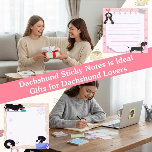 450 Sheets Dachshund Sticky Notes Cute Dachshund Notepads 3x3 Inch Dog Self-Stick Note Pads 9Pack Cute Sticky Notes Dog Gifts for Women Teachers Office School Supplies in Kuwait
