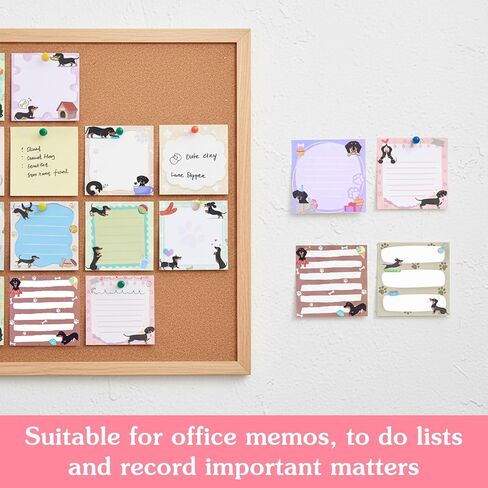 450 Sheets Dachshund Sticky Notes Cute Dachshund Notepads 3x3 Inch Dog Self-Stick Note Pads 9Pack Cute Sticky Notes Dog Gifts for Women Teachers Office School Supplies in Kuwait