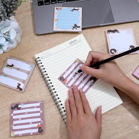 450 Sheets Dachshund Sticky Notes Cute Dachshund Notepads 3x3 Inch Dog Self-Stick Note Pads 9Pack Cute Sticky Notes Dog Gifts for Women Teachers Office School Supplies in Kuwait