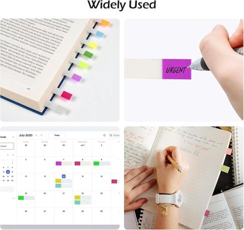 Sticky Tabs, 1000 Pcs Transparent Writable Page Notes Marker Tabs Colorful Tabs Flags for Notebooks Files Page Marking in Saudi Arabia
