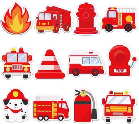 240 Pages Firetruck Sticky Notes Set - Fire Engine Self-Sticky Notepads with 12 Firetruck Themed Designs for Writing Memos, Reminders, and Notes, Flame Fireman Party Favors, Holiday Appreciation Gifts in Kuwait