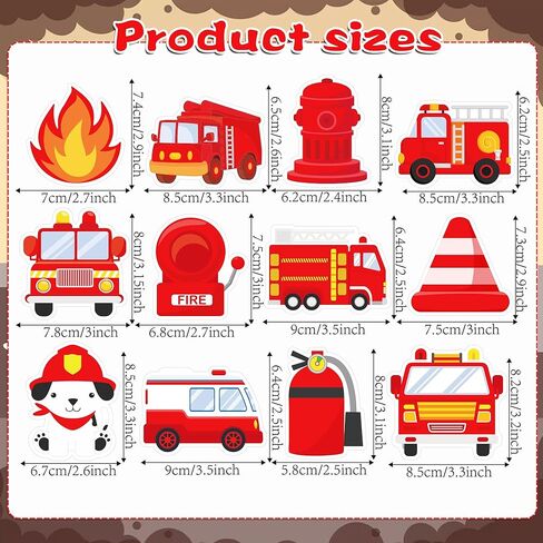 240 Pages Firetruck Sticky Notes Set - Fire Engine Self-Sticky Notepads with 12 Firetruck Themed Designs for Writing Memos, Reminders, and Notes, Flame Fireman Party Favors, Holiday Appreciation Gifts in Kuwait