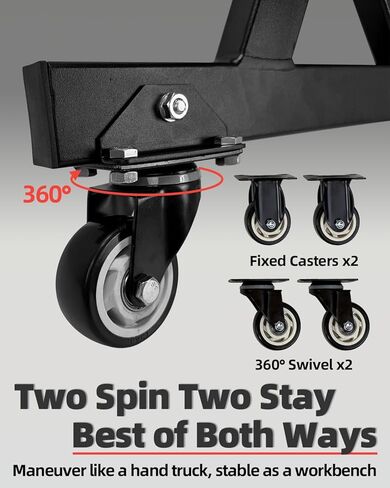 LSx Engine Stand, V8 Rolling Engine Stand, Supports Complete Engines & Transmissions, LS Engines Rolling Storage Stand with 3" Swivel Caster Wheels, 12" Ground Clearance, 2-Pcs, Black in Saudi Arabia