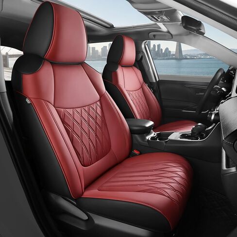 FREESOO Custom Seat Covers for Toyota RAV4 2019 2020 2021 2022 2023 2024 2025 Hybrid XLE LE Limited XLE Premium, RAV4 Leather Car Seat Covers Interior, RAV 4 SUV Accessories Full Set, BlackBeige in Saudi Arabia
