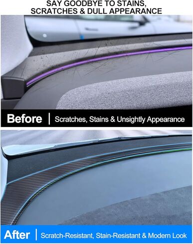 for Tesla Dashboard Ambient Light Strip Trim Cover Model Y Juniper 2025 2026 Carbon Fiber Texture Matte Finish Panel Trim Cover Model Y Accessories Front Ambient Light Condition Vent Cover in Saudi Arabia