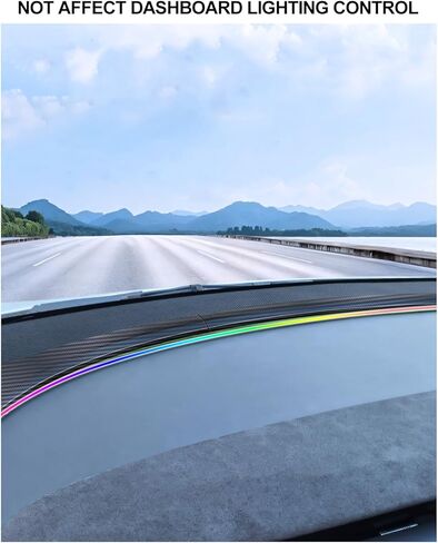 for Tesla Dashboard Ambient Light Strip Trim Cover Model Y Juniper 2025 2026 Carbon Fiber Texture Matte Finish Panel Trim Cover Model Y Accessories Front Ambient Light Condition Vent Cover in Saudi Arabia