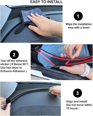 for Tesla Dashboard Ambient Light Strip Trim Cover Model Y Juniper 2025 2026 Carbon Fiber Texture Matte Finish Panel Trim Cover Model Y Accessories Front Ambient Light Condition Vent Cover in Saudi Arabia