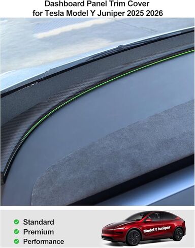 for Tesla Dashboard Ambient Light Strip Trim Cover Model Y Juniper 2025 2026 Carbon Fiber Texture Matte Finish Panel Trim Cover Model Y Accessories Front Ambient Light Condition Vent Cover in Saudi Arabia