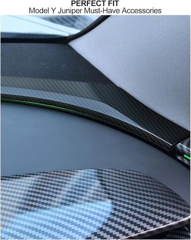 for Tesla Dashboard Ambient Light Strip Trim Cover Model Y Juniper 2025 2026 Carbon Fiber Texture Matte Finish Panel Trim Cover Model Y Accessories Front Ambient Light Condition Vent Cover in Saudi Arabia