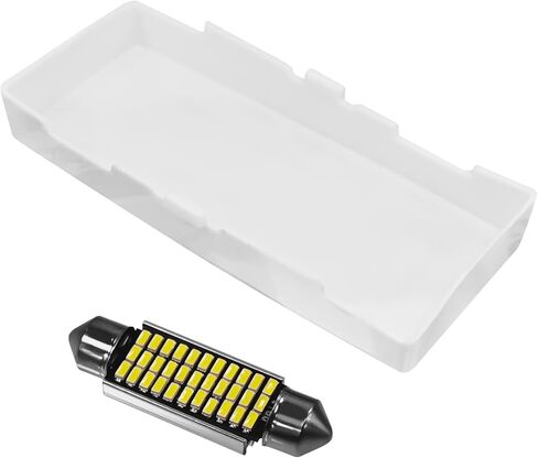 Interior Dome Light Lens Cover with White LED Bulbs, Roof Map Lamp Housing Compatible with Chevy S10 Blazer GMC Sonoma Jimmy Suburban 1982-2003 Standard Extended Cab, Replace OEM 336201 in Saudi Arabia