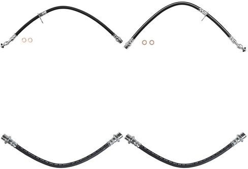 Hydraulic Brake Hose - Front and Rear Brake Hose, Brake Line Kit Set of 4, Fits Toyota Corolla 1996-2001 Fits Chevrolet Prizm 1998-2002 Fits Chevy Prizm 1998-2002 in Kuwait