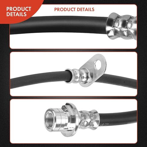 A-Premium Front Driver Brake Hydraulic Hose Compatible with Select Toyota Models - Celica 2000 2001 2002 2003 2004 2005 L4 1.8L - Replace# 9094702C24 in Kuwait