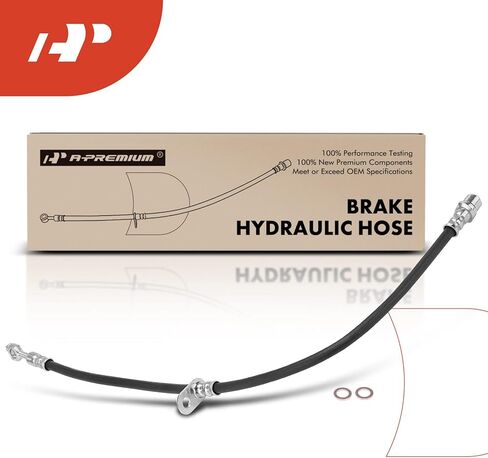 A-Premium Front Driver Brake Hydraulic Hose Compatible with Select Toyota Models - Celica 2000 2001 2002 2003 2004 2005 L4 1.8L - Replace# 9094702C24 in Kuwait