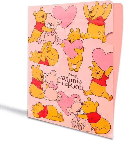 Winnie The Pooh Folders for School - Bundle with 2 Plastic Folders with Pockets Plus Stickers, More | Disney Winnie The Pooh School Supplies for Girls in Kuwait