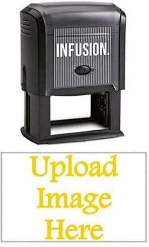 Infusion 1-1/2" x 2-3/8" شعار مخصص، كبير، مستطيل، ختم شعار ذاتي التحبير، أسود in Kuwait