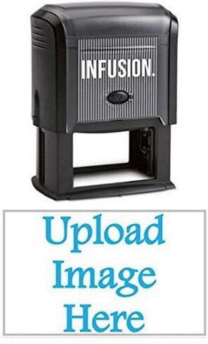 Infusion 1-1/2" x 2-3/8" شعار مخصص، كبير، مستطيل، ختم شعار ذاتي التحبير، أسود in Kuwait