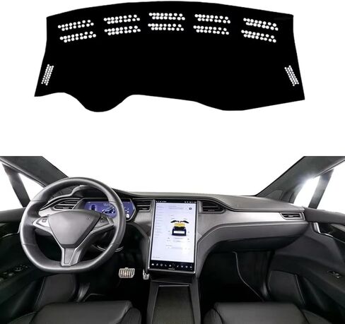 Fit for Tesla Model X 2016-2022,Dash Cover,Dash Mat Dashboard Cover,Black Dash Cover Mat,Interior Dash Covers,Car Accessories in Saudi Arabia
