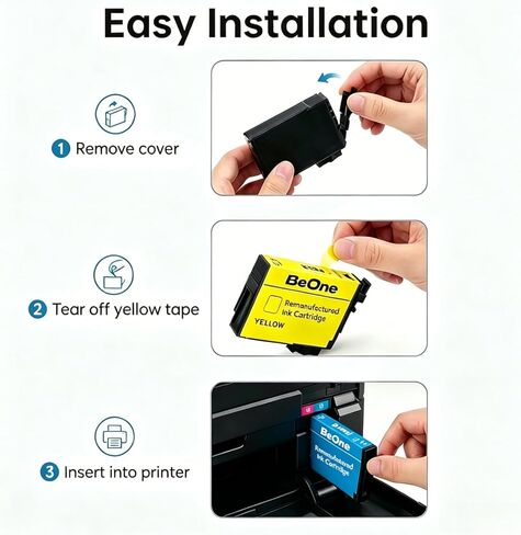 BeOne Remanufactured Ink Cartridges High Yield Replacement for Epson 252XL Ink Cartridges for Epson WF-3640 WF-3620 WF-7720 WF-7710 WF-7620 WF-7610 WF-7210 WF-7110 Printer (10 Pack) in Saudi Arabia