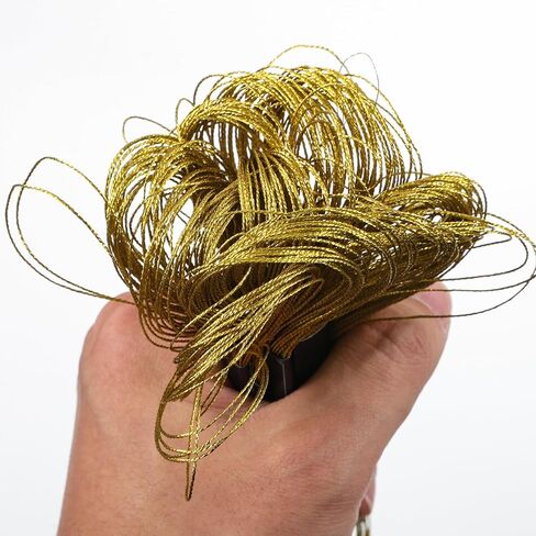 24 Skeins Polyester Cross Stitch Thread Metallic Embroidery Floss Gold Embroidery Thread Friendship Bracelet String Gold Sewing Craft Yarn Art Supplies for Hand Embroidery(8M/Skeins) in Kuwait