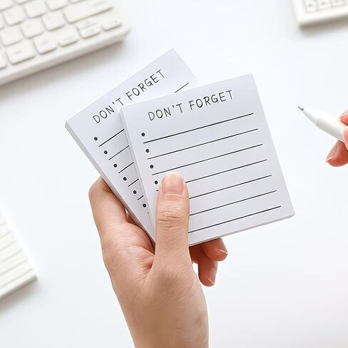 100 ورقة ملاحظات لاصقة، لا تنسى وسادات ذاتية اللصق، مفكرة لاصقة للمنزل والمكتب والدفتر in Kuwait