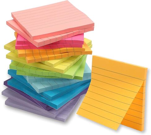 Sticky Notes, Sticky Notes 3x3 12 Pads 6 Pastel Colors Transparent Self-Stick Stickies Clear Aesthetic Bible Annotation Note Pads 50 Sheets Teacher Back to School Supplies and Oﬃce Products in Saudi Arabia