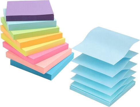 Sticky Notes, Sticky Notes 3x3 12 Pads 6 Pastel Colors Transparent Self-Stick Stickies Clear Aesthetic Bible Annotation Note Pads 50 Sheets Teacher Back to School Supplies and Oﬃce Products in Saudi Arabia
