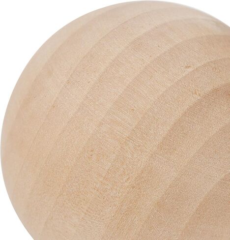 SOUJAP 3 PCS 3 Inch Round Wooden Balls, 7.5cm Natural Unfinished Wood Balls, Wooden Sphere Crafting Ball for Crafts and DIY Projects in Kuwait