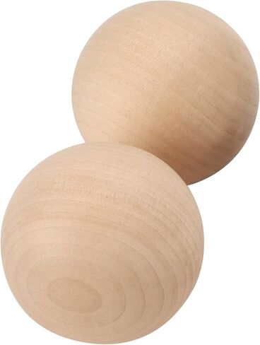 SOUJAP 3 PCS 3 Inch Round Wooden Balls, 7.5cm Natural Unfinished Wood Balls, Wooden Sphere Crafting Ball for Crafts and DIY Projects in Kuwait