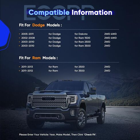 ECCPP 1" Rear Leveling Lift Kit 2002-2011 for Dodge for Dakota for Ram 1500 Incl. ISO 9001 U-Bolts 9/16th Pin in Kuwait