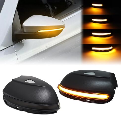 مصابيح إشارة الانعطاف LED ذات مرآة جانبية كهرمانية متتابعة ديناميكية لسيارة VW Passat 2011-2017، لسيارة Beetle A5 2011-2015، حزمة من 2 وميض مؤشر العدسة المدخنة in Saudi Arabia