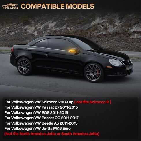 مصابيح إشارة الانعطاف LED ذات مرآة جانبية كهرمانية متتابعة ديناميكية لسيارة VW Passat 2011-2017، لسيارة Beetle A5 2011-2015، حزمة من 2 وميض مؤشر العدسة المدخنة in Saudi Arabia