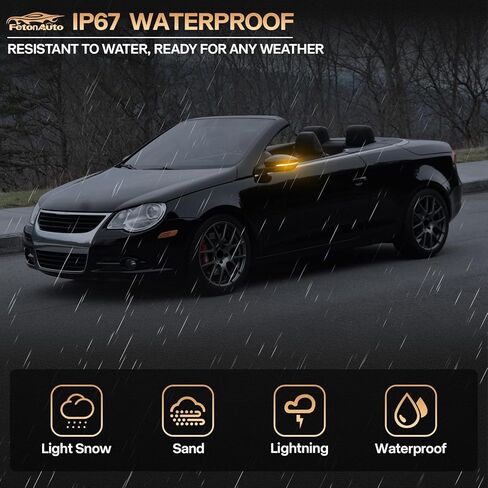 مصابيح إشارة الانعطاف LED ذات مرآة جانبية كهرمانية متتابعة ديناميكية لسيارة VW Passat 2011-2017، لسيارة Beetle A5 2011-2015، حزمة من 2 وميض مؤشر العدسة المدخنة in Saudi Arabia
