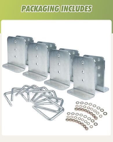 8 Pack 6" Galvanized L-Type Bunk Bracket Kit Fit for 3x3 Cross Members, Heavy-Duty Boat Trailer Bunk Brackets in Saudi Arabia
