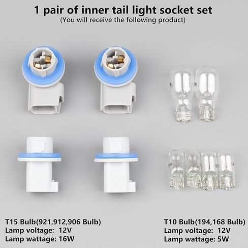 Inside Tail Light Socket, Backup Reverse Lamp Holder Kit, Brake Light with Bulb Fit for Jeep Grand Cherokee 2014-2020 2PCS in Kuwait