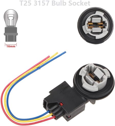 T25 3157 Bulb Holder Brake Light Socket Connector Fit For Dodge Ram 1500 2500 3500 2009-2018 in Saudi Arabia