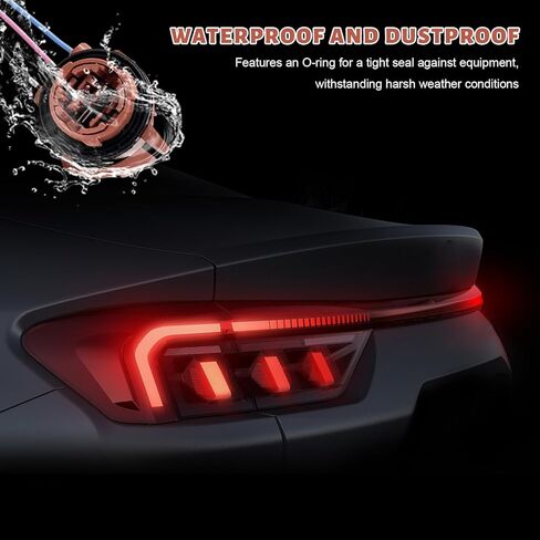 2PCS 3157 Bulb Socket, Car Turn Signal Plug Connectors Pre-Wired Harness Sockets, Vehicle LED Bulb Adapters Pigtail Socket for Turn Signals, DRL Lamps, Brake/Tail Lights in Kuwait