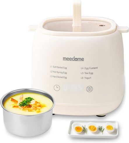 Rapid Egg Cooker, 6 in 1 Egg Cooker for Hard Boiled Eggs, Soft Boiled, Egg Custard, Electric Egg Boiler with Auto Shut Off and Beep Alarm, Smart Egg Maker for Home, Kitchen, Dorm, No BPA in Saudi Arabia