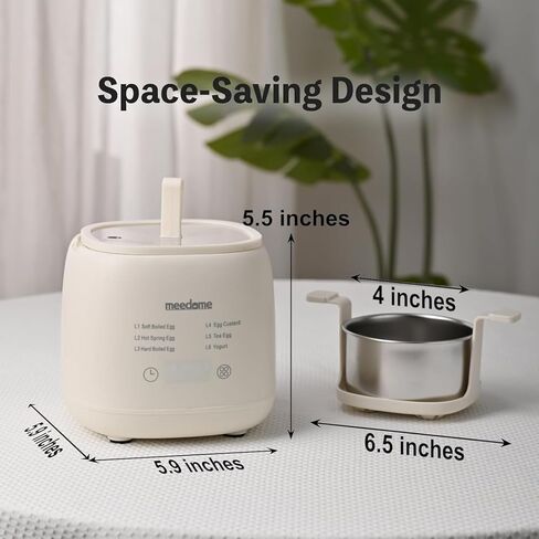 Rapid Egg Cooker, 6 in 1 Egg Cooker for Hard Boiled Eggs, Soft Boiled, Egg Custard, Electric Egg Boiler with Auto Shut Off and Beep Alarm, Smart Egg Maker for Home, Kitchen, Dorm, No BPA in Saudi Arabia