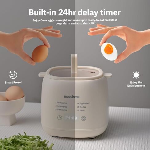 Rapid Egg Cooker, 6 in 1 Egg Cooker for Hard Boiled Eggs, Soft Boiled, Egg Custard, Electric Egg Boiler with Auto Shut Off and Beep Alarm, Smart Egg Maker for Home, Kitchen, Dorm, No BPA in Saudi Arabia