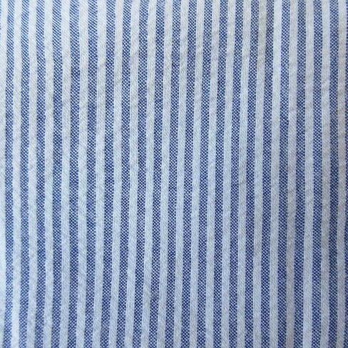 Richlin Fabrics 3 Yard Pack, 58" Seersucker Stripe, 100% Cotton, Royal & White in Saudi Arabia