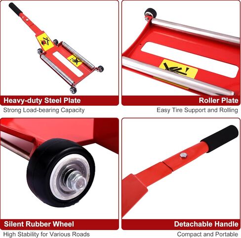 Wayona Portable Tire Jack Tool with Roller Plate, Tire Lifting Tool with Removable Handle for Cars, SUVs and Off-Road Trucks, Effortless Tire Lifter Jack Tool for Removal and Positioning of Tires in Saudi Arabia