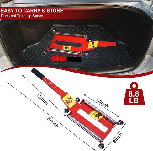 Wayona Portable Tire Jack Tool with Roller Plate, Tire Lifting Tool with Removable Handle for Cars, SUVs and Off-Road Trucks, Effortless Tire Lifter Jack Tool for Removal and Positioning of Tires in Saudi Arabia