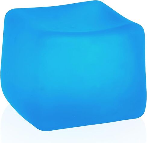 Sensory Stress Cube – High-Density Gel Filled Squishy Toy with Matte Texture for Kids & Adults, Calming Anxiety Relief, Fidget Stress Ball, Autism-Supportive, 1-Pack in Blue in Kuwait