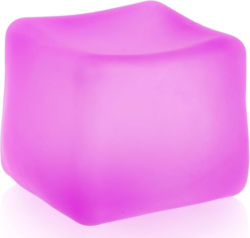 Sensory Stress Cube – High-Density Gel Filled Squishy Toy with Matte Texture for Kids & Adults, Calming Anxiety Relief, Fidget Stress Ball, Autism-Supportive, 1-Pack in Blue in Kuwait
