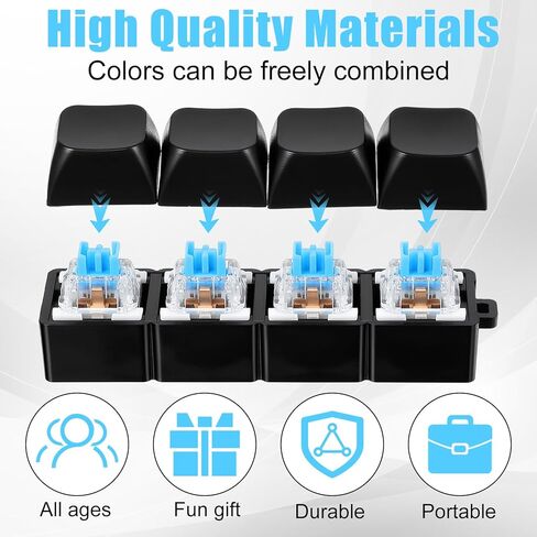 2 Pcs Keyboard Fidget Toys Fidget Clicker, Keyboard Four-Button Clicker Keychain Button ADHD Stress Relief Gifts Sensory Toy for Adult Boost Focus Pass The Time in Saudi Arabia
