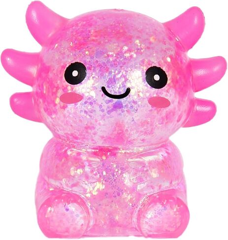 Sitting Axolotl Squishy Toy, Blue Soft Gel Stress Relief Fidget Toys for Kids Boys Girls Age 3+, Sensory Anxiety Relief Squeeze Toys, Not Easy to Fall Off, 2.76" x 2.36" x 1.77"( 1Pcs) in Kuwait