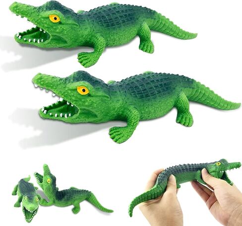 Stretchy Animal Sensory Stress Relief Toys Crocodile Squishy Stress Toys Alligators Squeeze Sand Rebound Ball Fidget Knead Toy Pinch Stress Relieve Party Favors in Saudi Arabia